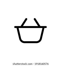 Shopping basket line icon. Shopping trolley element for web and apps. Cart, bag or basket element.