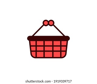 Shopping basket line icon. Vector symbol in trendy flat style on white background. Commerce sing for design.