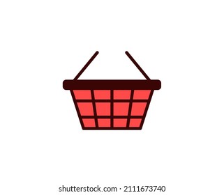 Shopping basket line icon. Vector symbol in trendy flat style on white background. Commerce sing for design.