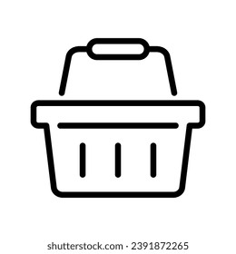 Icono de línea de cesta de compras - ilustración vectorial