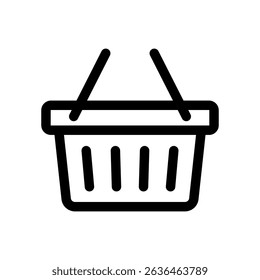 Shopping basket line icon. Vector icons set.