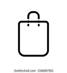 Símbolo de línea de cesta de compras, icono vector para la interfaz de usuario.