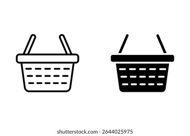 Shopping basket, linear icon. Line with editable stroke. Linear style sign for use web design,logo. Symbol illustration