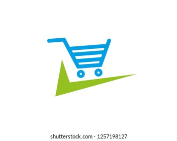 Shopping basket market logo