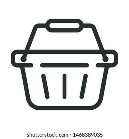 shopping basket - minimal line web icon. simple vector illustration. concept for infographic, website or app.