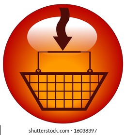 cesta de compras con más flecha en icono - añadir al carrito de compras