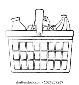 shopping basket with products