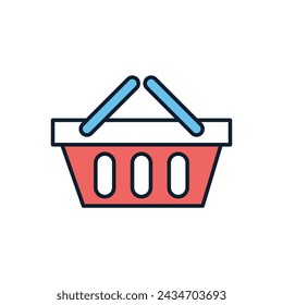 Shopping Basket related vector icon. Isolated on white background. Vector illustration