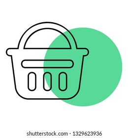 Shopping basket sign icon vector