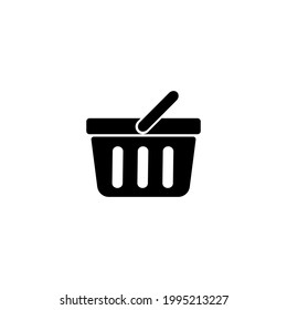 Icono de línea delgada simple de cesta de compras ilustración vectorial