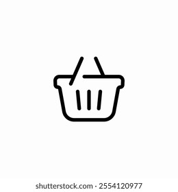 shopping basket store icon sign vector