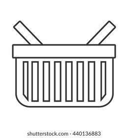 shopping basket with stripes over isolated background,vector graphic