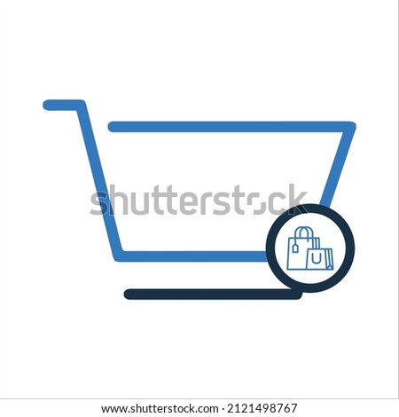 Shopping basket or Subtraction  icon