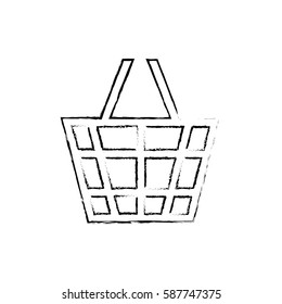 Shopping basket symbol icon vector illustration graphic design