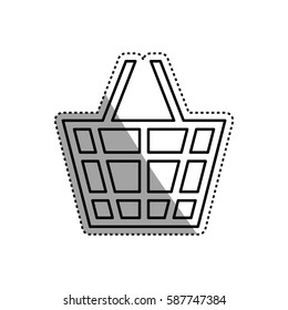 Shopping basket symbol icon vector illustration graphic design