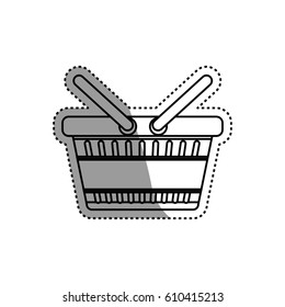 Shopping basket symbol icon vector illustration graphic design