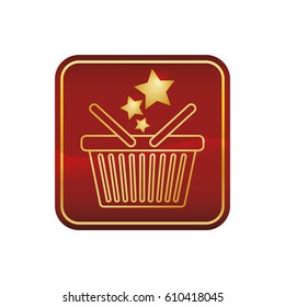 Shopping basket symbol icon vector illustration graphic design