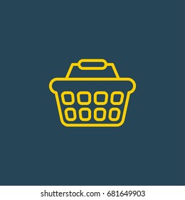 shopping basket thin line icon