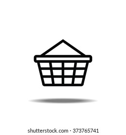 Shopping Basket Thin Line Single Icon