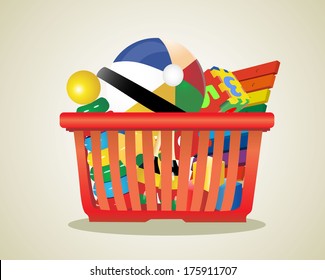 basket of toys