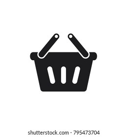 shopping basket in trendy flat style,shopping basket icon 