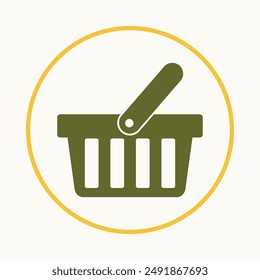 Shopping basket trendy icon fantastic abstract vector illustration colorful artwork design