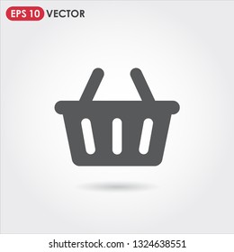 shopping basket ui web button. vector icon for web, mobile and user interface design