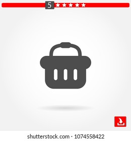 shopping basket vector icon