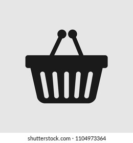 shopping basket vector icon