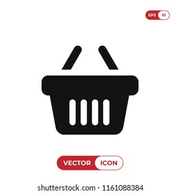 Shopping basket vector icon
