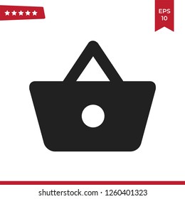 Shopping basket vector icon