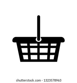 Shopping basket vector icon