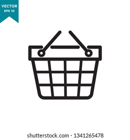 shopping basket vector icon 