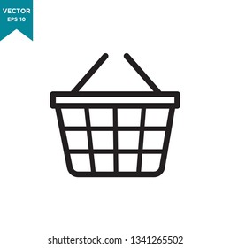 shopping basket vector icon 