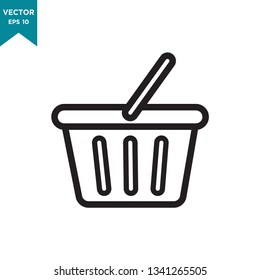 shopping basket vector icon 