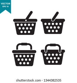 shopping basket vector icon 