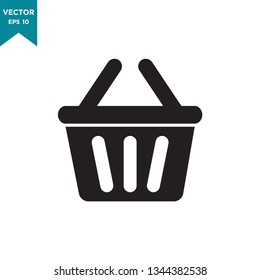 shopping basket vector icon 