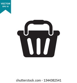 shopping basket vector icon 