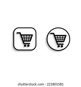 shopping basket - vector icon
