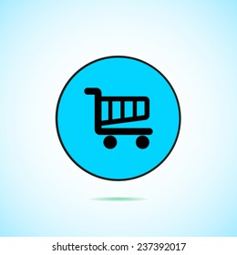 Shopping basket vector icon