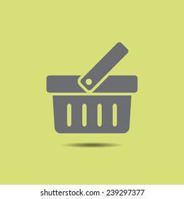 Shopping basket vector icon