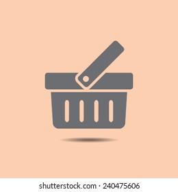 Shopping basket vector icon 