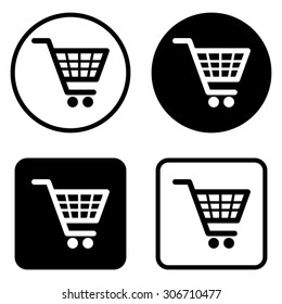 shopping basket  - vector icon