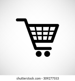 shopping basket  - vector icon