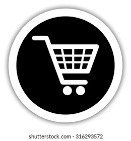 shopping basket  - vector icon