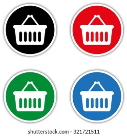 shopping basket  - vector icon