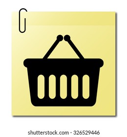  shopping basket - vector icon