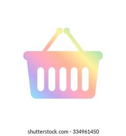 shopping basket -  vector icon