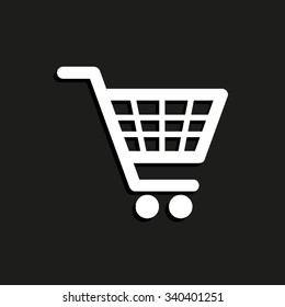 shopping basket - vector icon