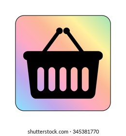 shopping basket - vector icon